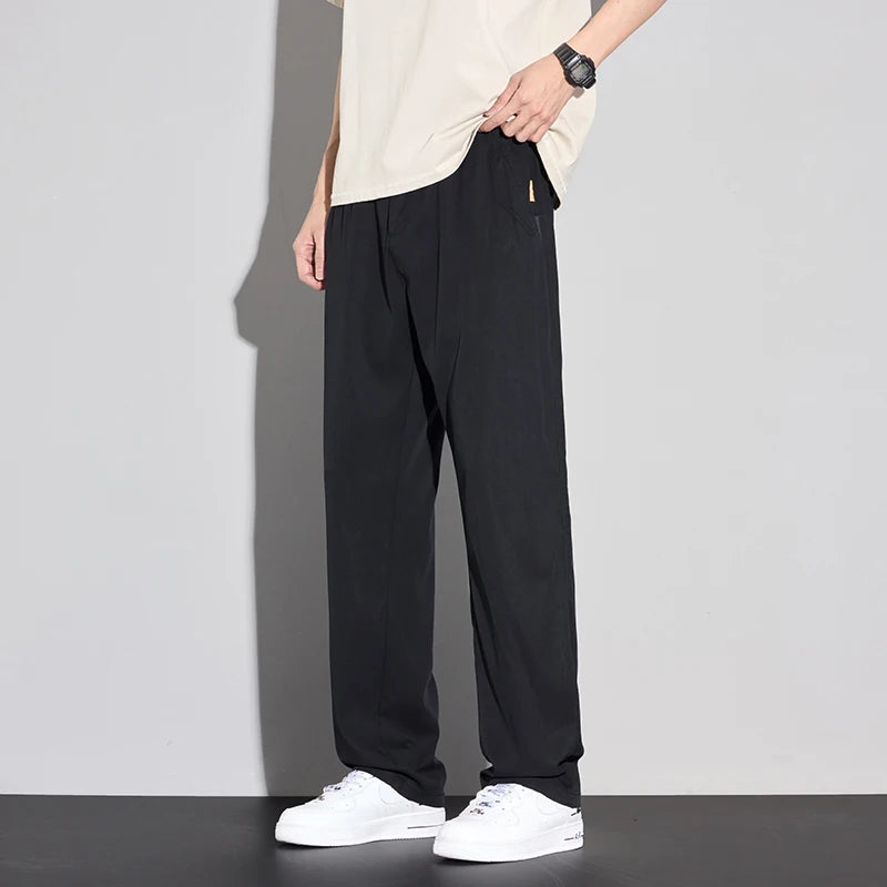Men’s Lyocell Summer Trousers – Lightweight, Breathable Stretch Pants-HighTouch