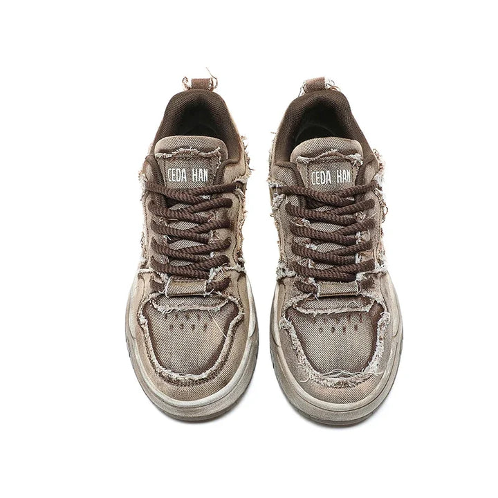 Men’s Personalised Denim Skateboarding Shoes-HighTouch