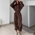 M / Brown fleece material