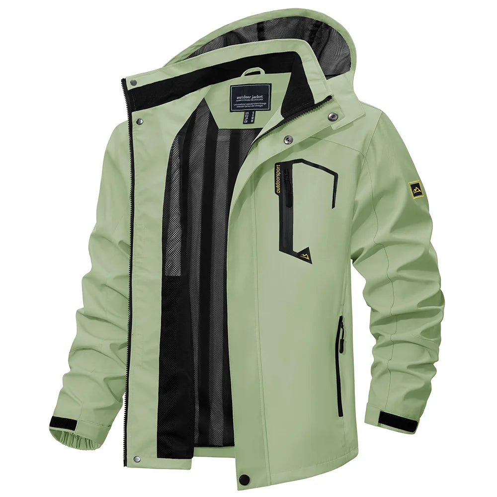 Men's Lightweight Mesh-Lined Waterproof Windbreaker Jacket