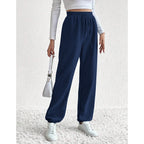 Mia Muse High-Waist Ankle Sporty Pants – All‑Season Solid Casual Trousers-HighTouch