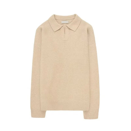 Vintage Y2K V-Neck Pullover Sweater Men
