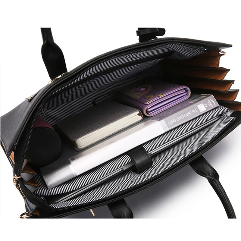 Large Leather Shoulder Bag Women-HighTouch