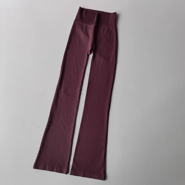 High-Waisted Micro-Flare Compression Yoga & Outdoor Fitness Pants for Women