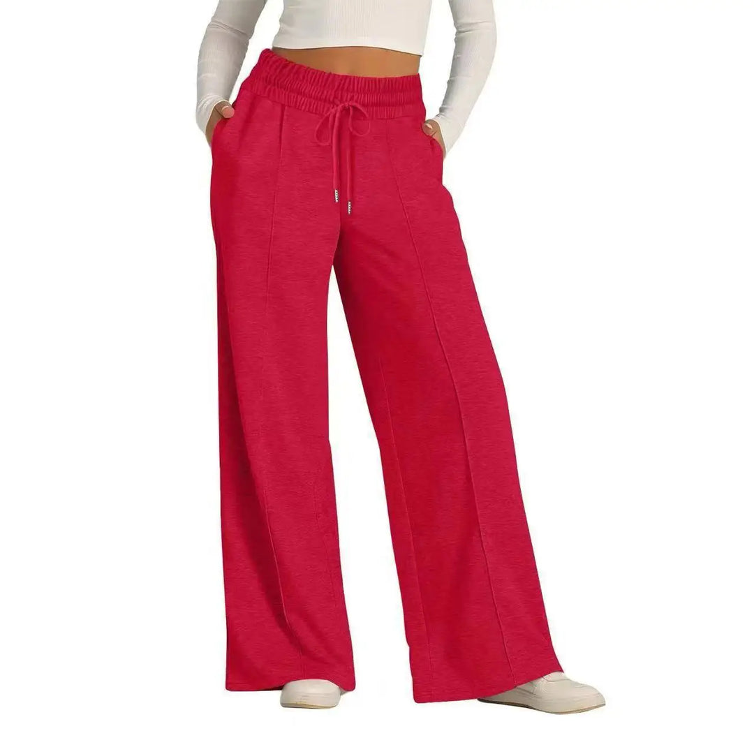 Women Loose Straight Leg Sweatpants Casual Lounge Pants-HighTouch