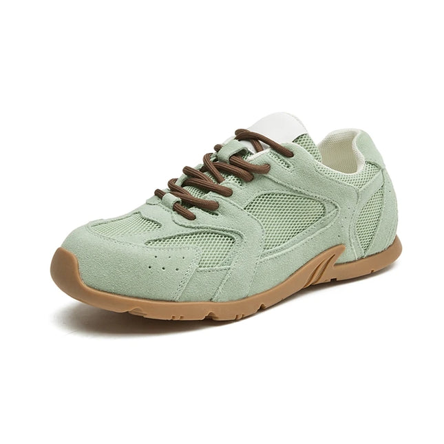 Women’s Genuine Leather Retro German Trainers Shoes