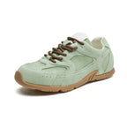 Women’s Genuine Leather Retro German Trainers Shoes-HighTouch