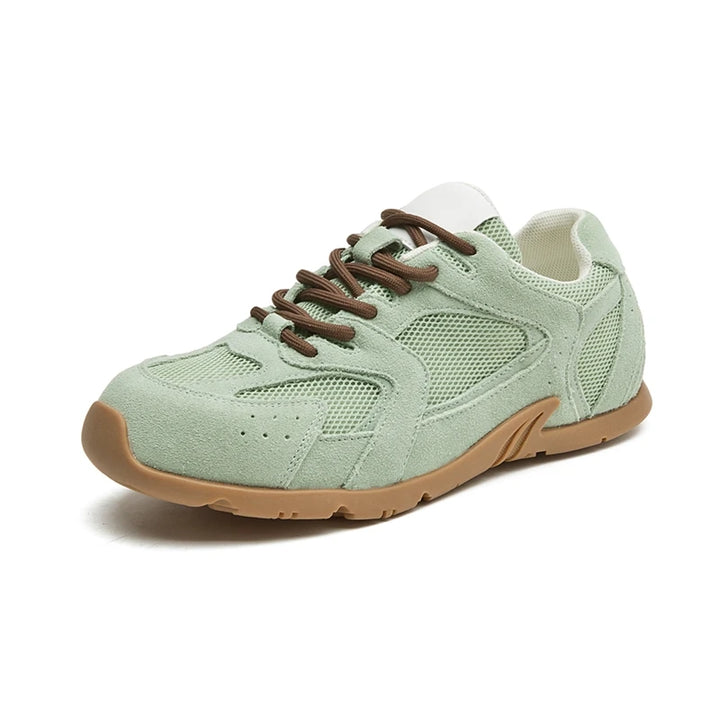 Women’s Genuine Leather Retro German Trainers Shoes-HighTouch