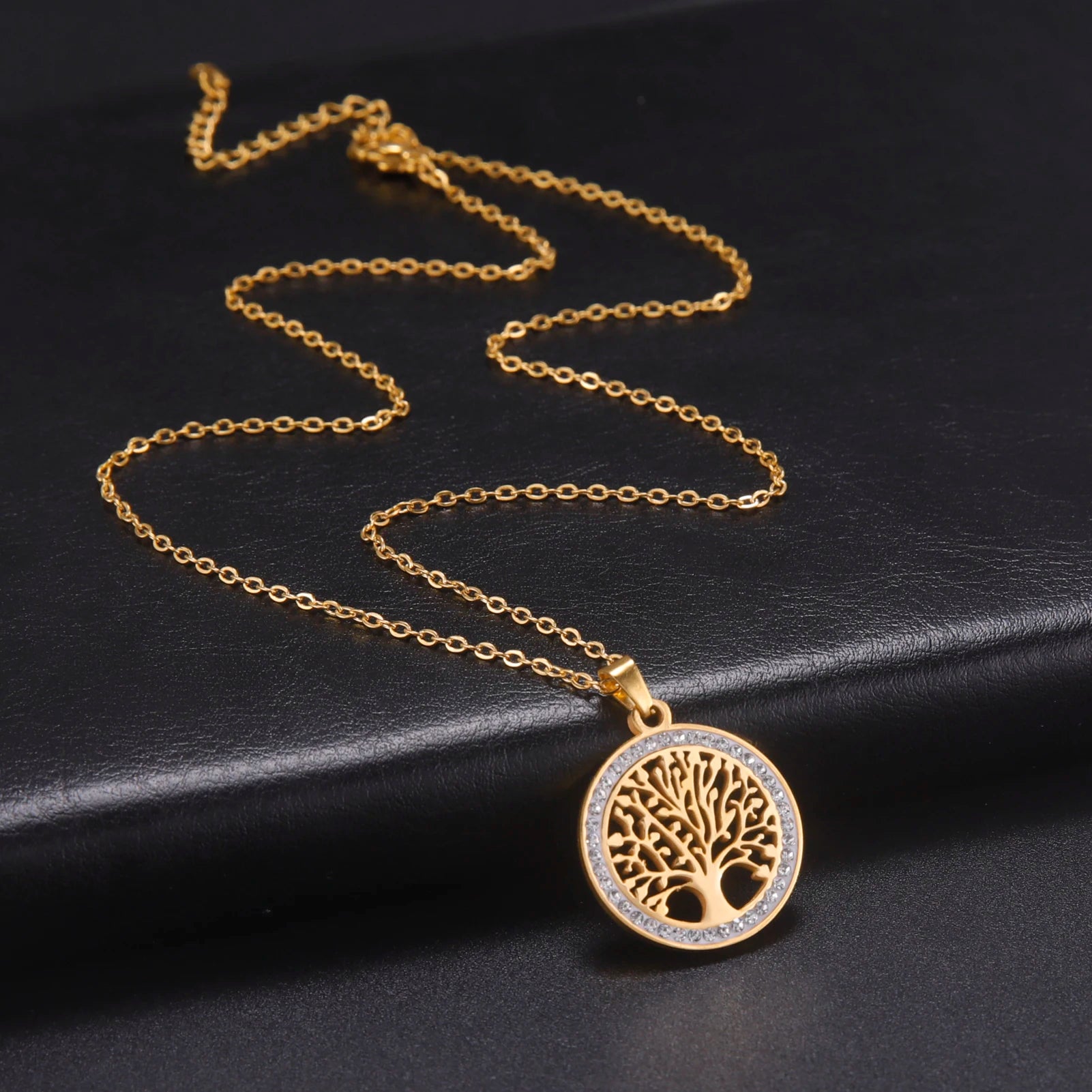 Skyrim Tree of Life Zircon Pendant Necklace-HighTouch