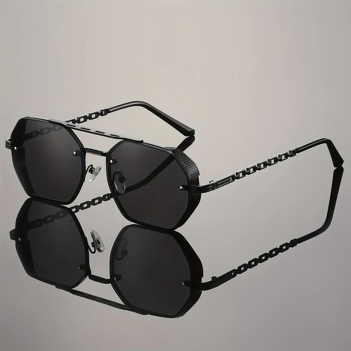 Men's Octagonal Sunglasses – UV400 Protection