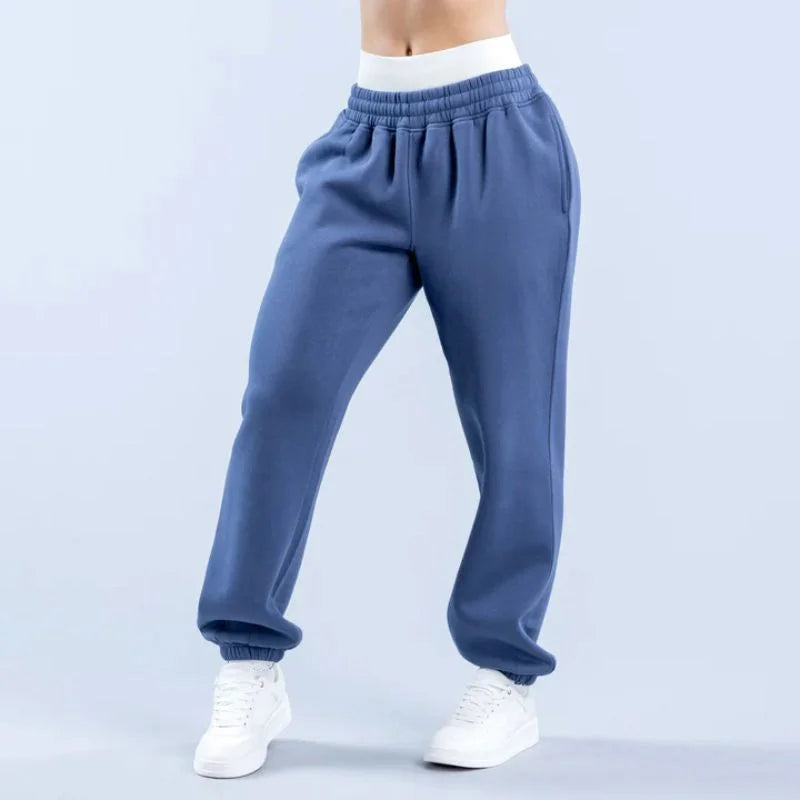 Women Wide Leg Sweatpants Cozy Loose Lounge Pants-HighTouch