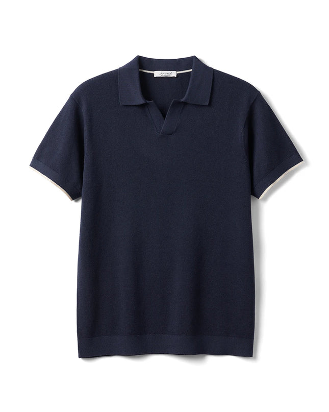 SIMWOOD | 14-Gauge Knit Short Sleeve Polo T-Shirts Men Tops