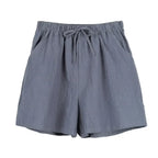 Women’s High-Waist Cotton Linen Shorts-HighTouch