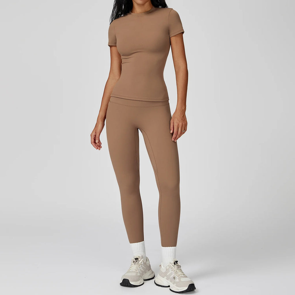 Women High Waist Yoga Set 2 Piece Fitness Gym Wear-HighTouch