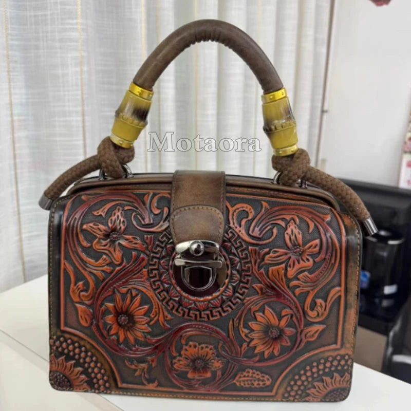 Vintage PU Wide-Strap Bucket Crossbody Bag – Large Capacity Shoulder Satchel for Women-HighTouch