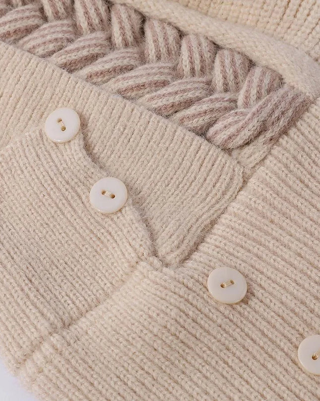 Plush Fur-Lined Pompom Hat