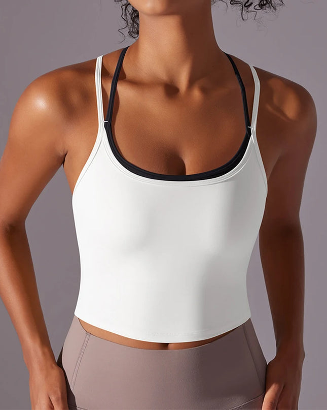 Vrouwen Effen Kleur Fitness Yoga Bh Gym Yoga Top Backless Workout Top Dames Push Up Hardloopsport Bh Sport Ondergoed Yoga Vest