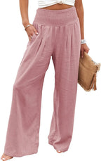 Comfort & Style – Cotton Pull-On Casual Pants for Women-HighTouch