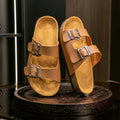 Women's Classic Cork Sandals with Adjustable Buckles – Summer Comfort Slides