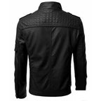 Men’s Faux Leather Motorcycle Jacket-HighTouch
