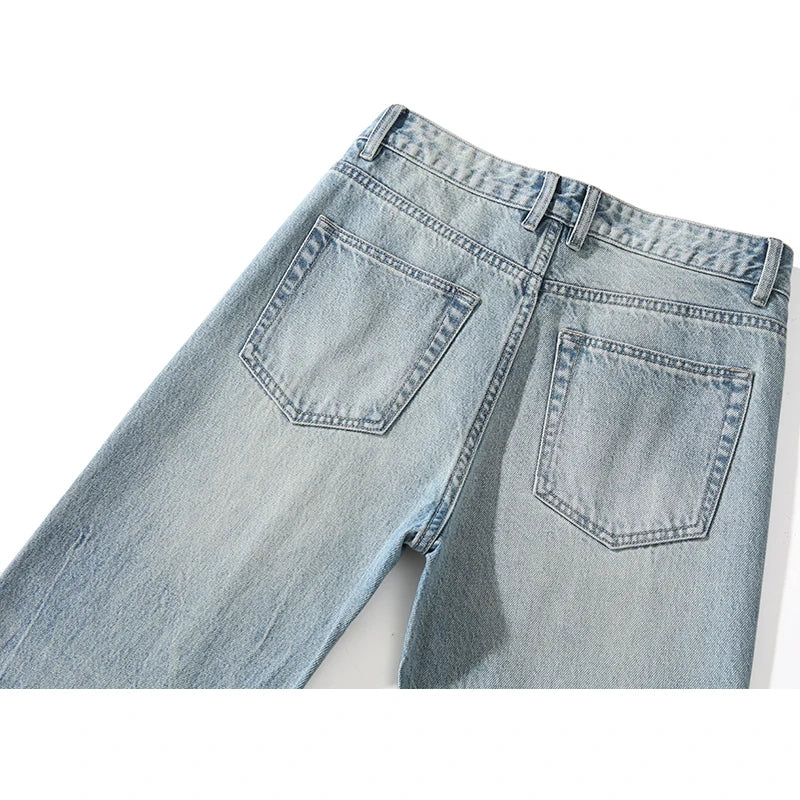 KSTUN | Jeans in denim azzurro chiaro a zampa d'elefante