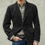 Corduroy Shoulder-Pad Jacket Men-HighTouch