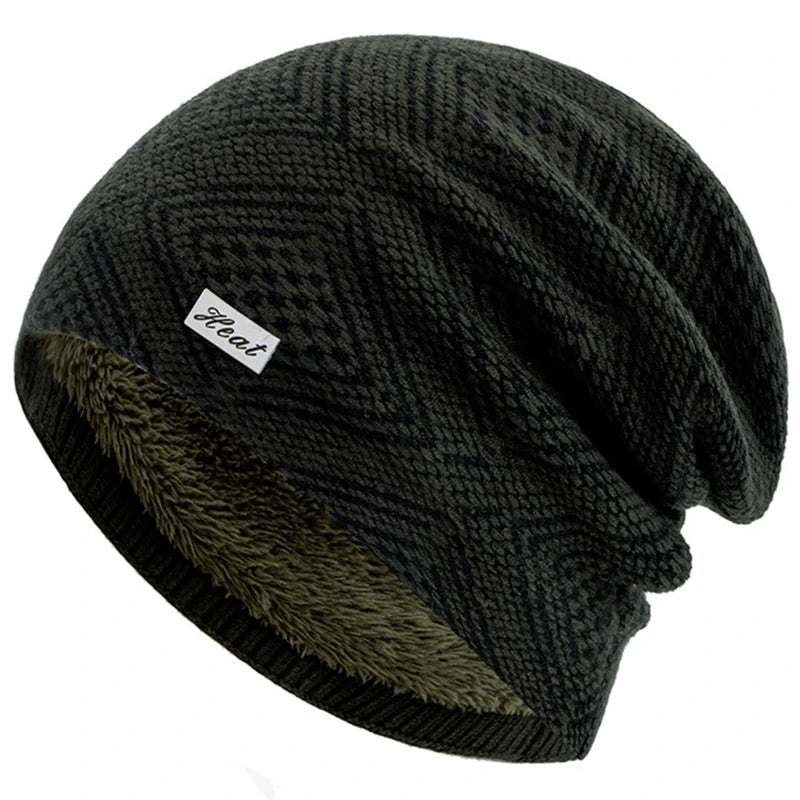 Stripes Knitted Slouchy Winter Beanie for Women