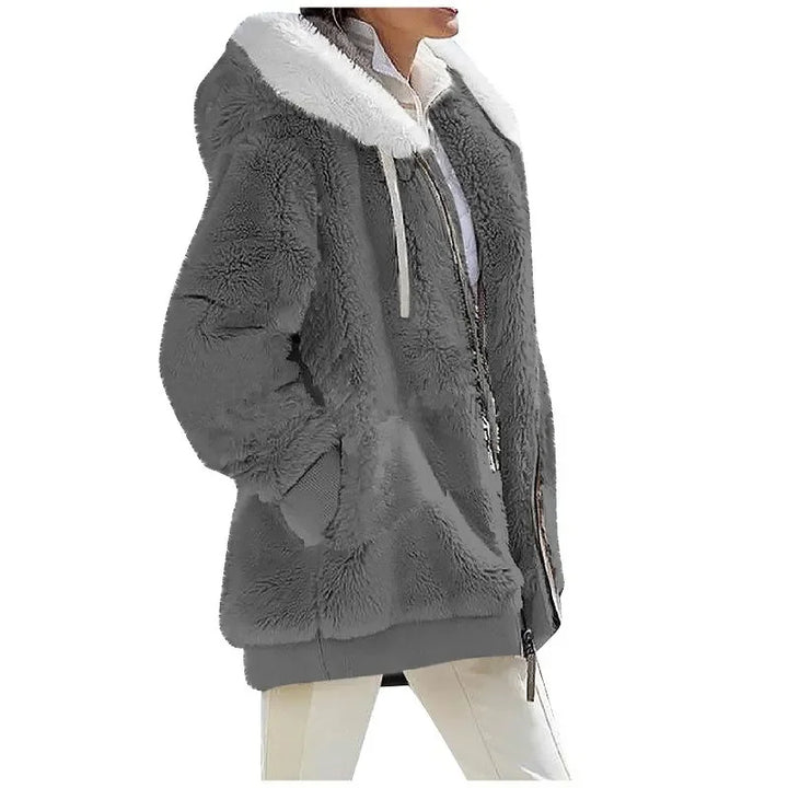 Women’s Hooded Zip-Up Fleece Jacket-HighTouch
