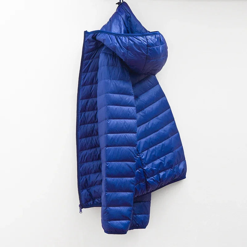 2024 Men's Hooded White Duck Down Winter Coat