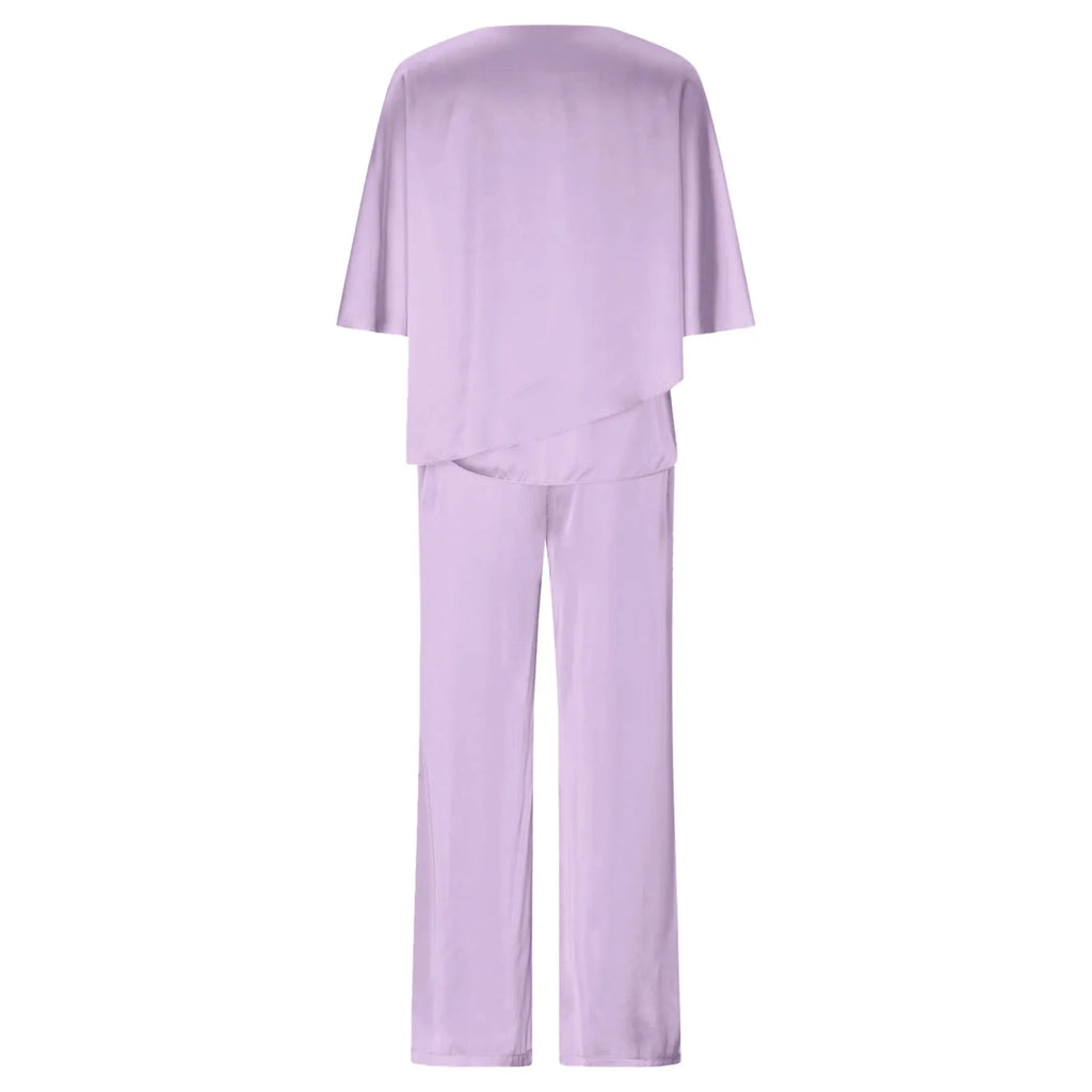 Pants Suit Two Piece Set Soild Female Outfit Summer