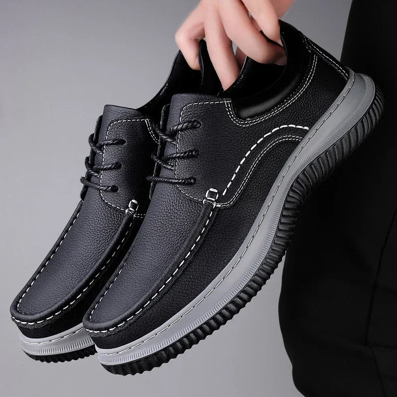 Men's Montari Leather Sneakers – Orthopedic Cushioned Shoes