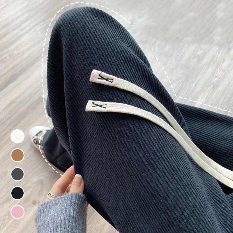 Women’s Fleece-Lined Wide-Leg Winter Trousers-HighTouch