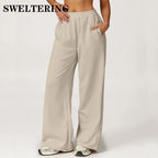 High-Waisted Wide-Leg Yoga & Gym Flared Trousers for Women-HighTouch