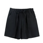 Women’s High-Waist Cotton Linen Shorts-HighTouch