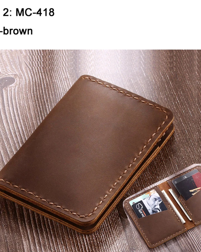 Crazy Horse Leather Card Holder