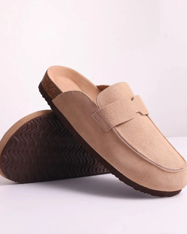 Crestar Cork Suede Mules – Arch Support Meets Effortless Style
