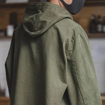 Cargo Drawstring Pullover Hoodie Men’s Jacket