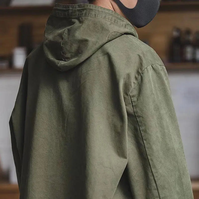 Cargo Drawstring Pullover Hoodie Men’s Jacket