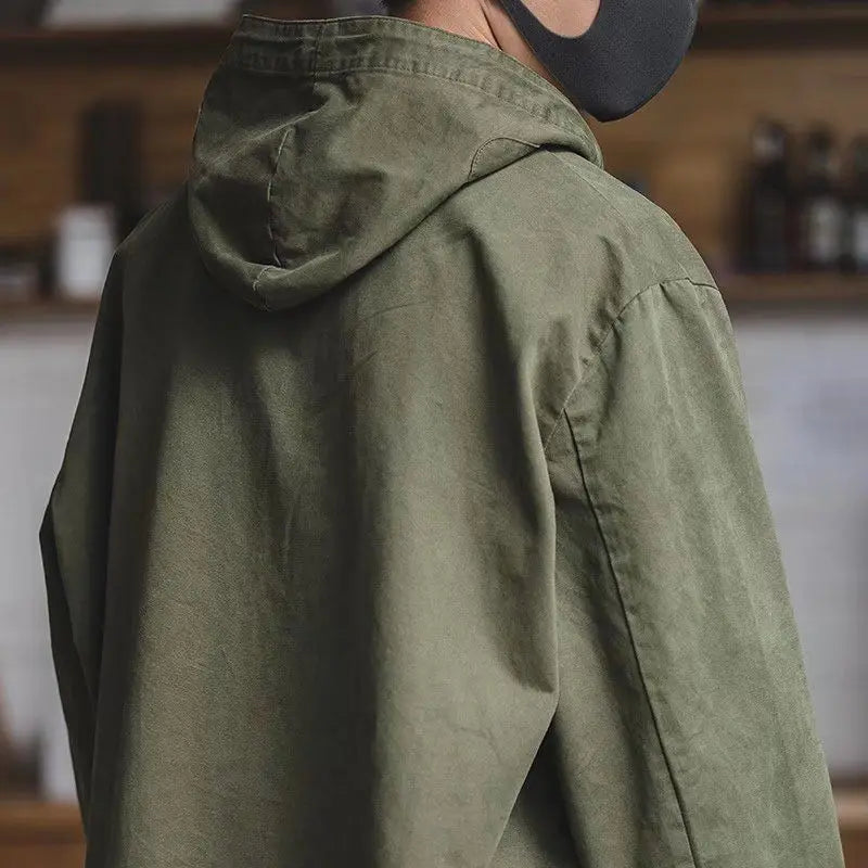 Cargo Drawstring Pullover Hoodie Men’s Jacket-HighTouch
