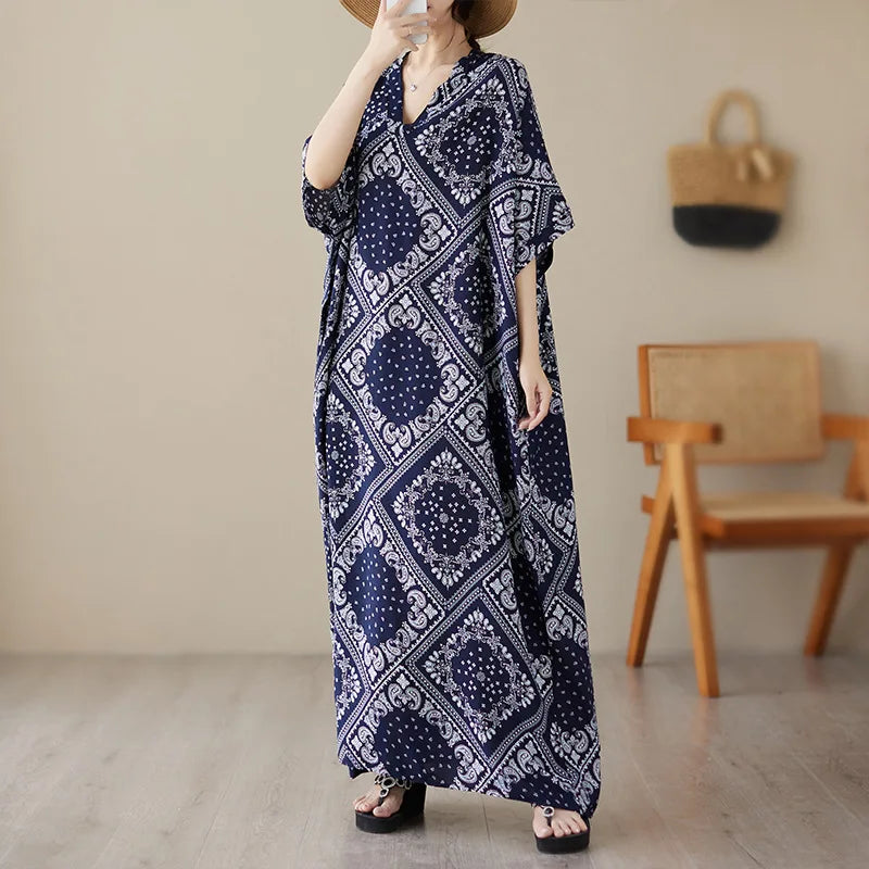 Bohemian Ethnic Summer Dress – Vintage Loose Streetwear-HighTouch