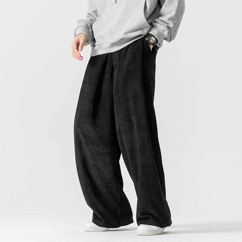 Men's Wide-Leg Corduroy Pants – 90s Style