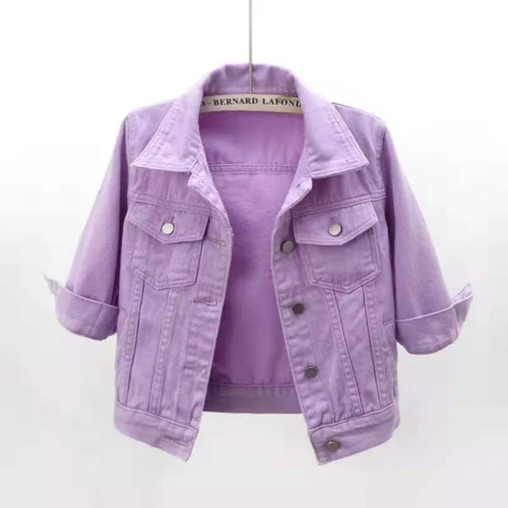 Trendy Womens Short Denim Jacket-HighTouch