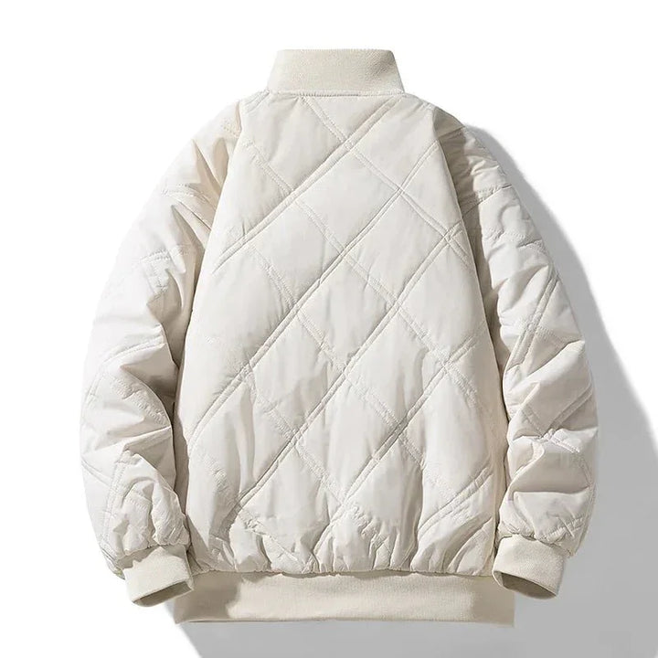 Men's Fleece-Lined Quilted Bomber Jacket