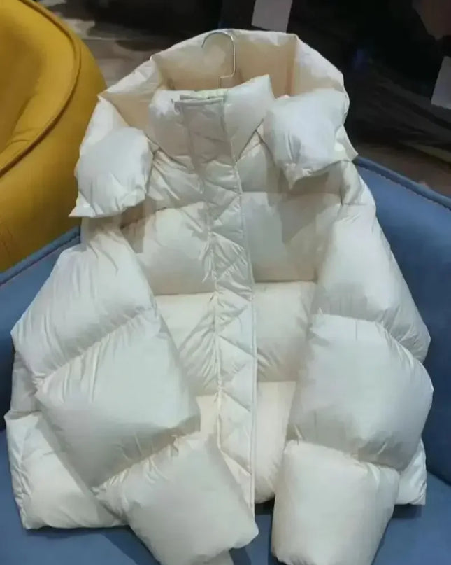 Warm Cotton Hooded Short Jacket for Women