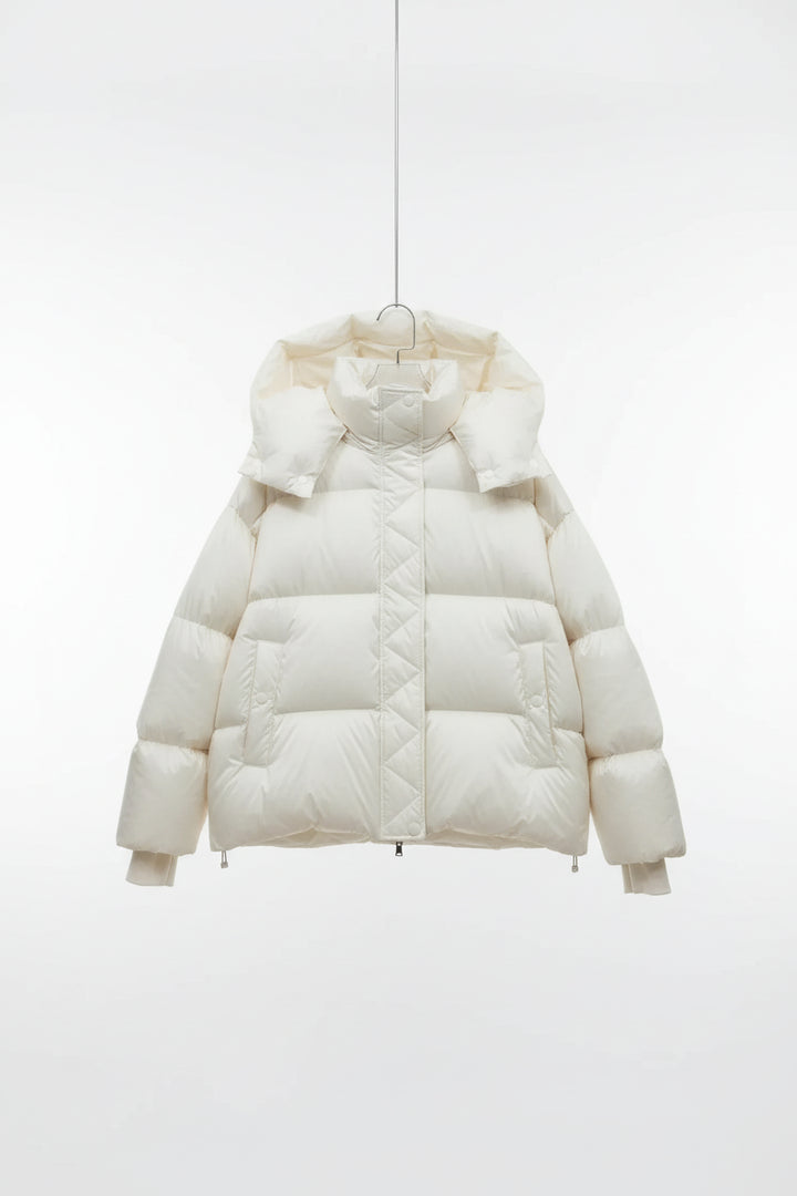 Warm Cotton Hooded Short Jacket for Women-HighTouch