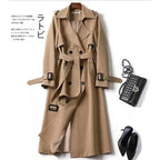Phantasy Women’s Lace-Up British Style Trench Coat-HighTouch