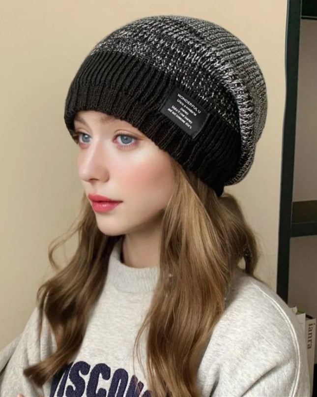 Plush Fur-Lined Slouchy Beanie for Women