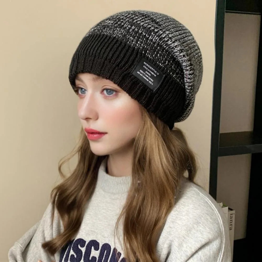 Plush Fur-Lined Slouchy Beanie for Women