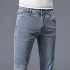 Men’s Slim Stretch Black & Dark Grey Jeans-HighTouch