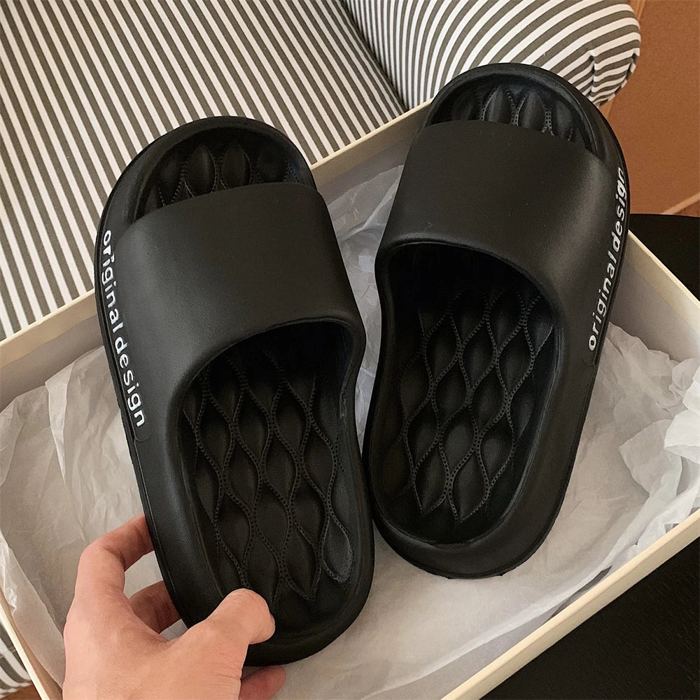 Women’s Simple Beach Sandals Summer Slip-On Flat Shoes-HighTouch